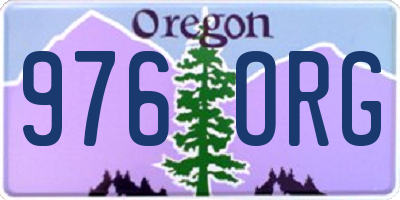 OR license plate 976ORG