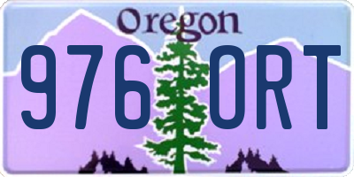 OR license plate 976ORT