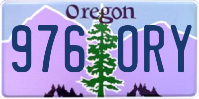 OR license plate 976ORY