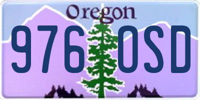 OR license plate 976OSD