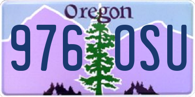 OR license plate 976OSU