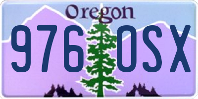 OR license plate 976OSX