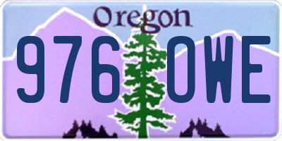OR license plate 976OWE