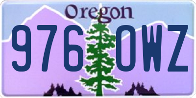 OR license plate 976OWZ