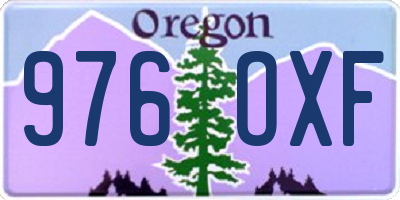 OR license plate 976OXF