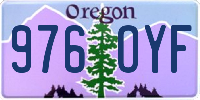 OR license plate 976OYF
