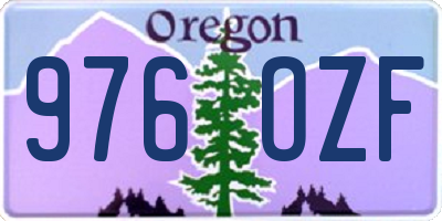 OR license plate 976OZF