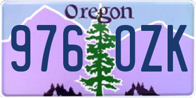 OR license plate 976OZK