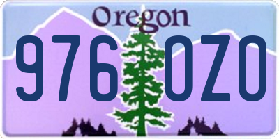 OR license plate 976OZO