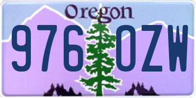 OR license plate 976OZW