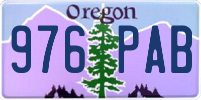 OR license plate 976PAB