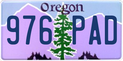 OR license plate 976PAD