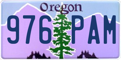 OR license plate 976PAM