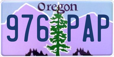OR license plate 976PAP