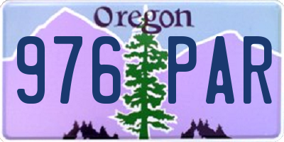 OR license plate 976PAR