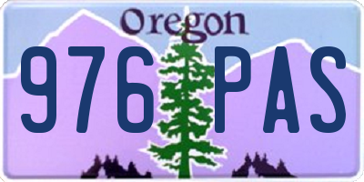 OR license plate 976PAS