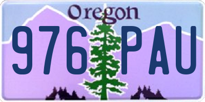 OR license plate 976PAU