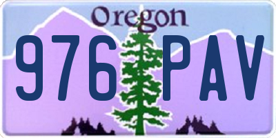 OR license plate 976PAV
