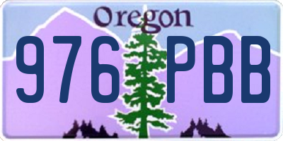OR license plate 976PBB