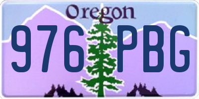 OR license plate 976PBG