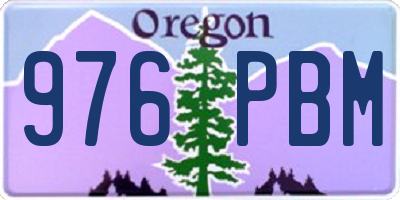 OR license plate 976PBM