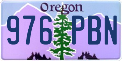 OR license plate 976PBN