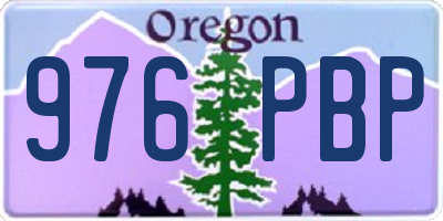 OR license plate 976PBP