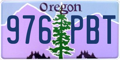OR license plate 976PBT