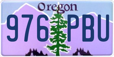 OR license plate 976PBU