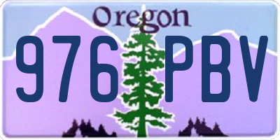 OR license plate 976PBV