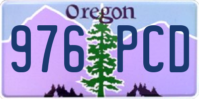 OR license plate 976PCD