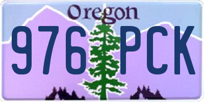 OR license plate 976PCK