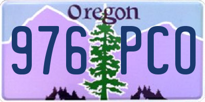 OR license plate 976PCO