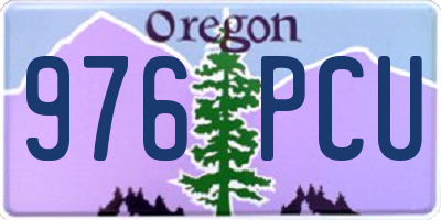 OR license plate 976PCU