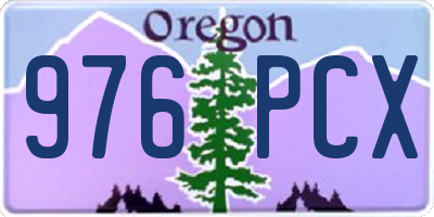 OR license plate 976PCX