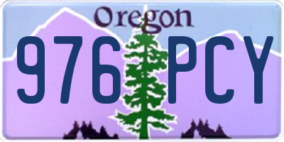 OR license plate 976PCY