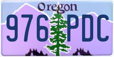 OR license plate 976PDC