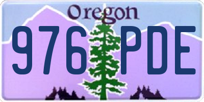 OR license plate 976PDE