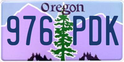 OR license plate 976PDK