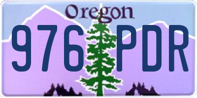 OR license plate 976PDR