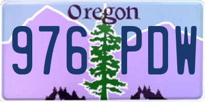 OR license plate 976PDW