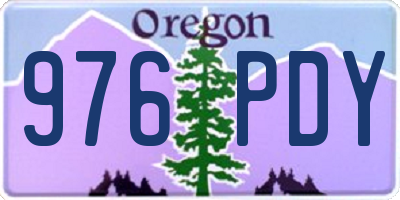 OR license plate 976PDY