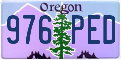 OR license plate 976PED