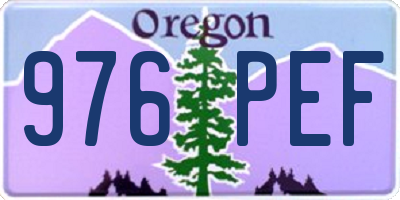 OR license plate 976PEF