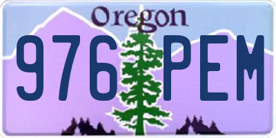OR license plate 976PEM