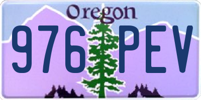 OR license plate 976PEV