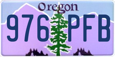 OR license plate 976PFB