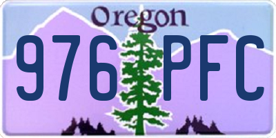 OR license plate 976PFC