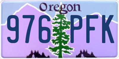 OR license plate 976PFK