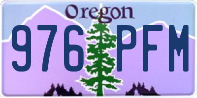 OR license plate 976PFM